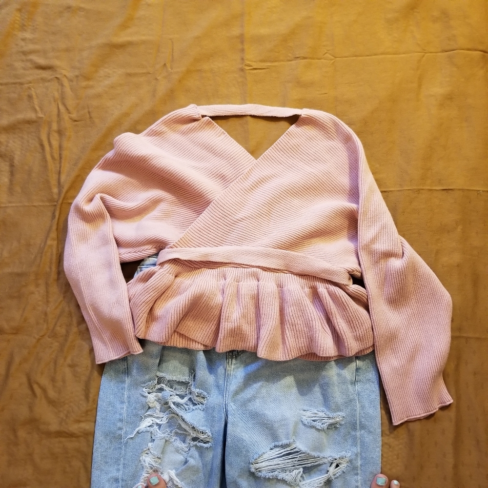NWOT Pink Lily Blush Sweater - Picture 6 of 7